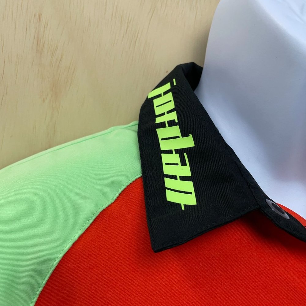 Jordan Air Jumpman 23 23XI Race Team Button Shirt Sz S Color Block Logo Spellout - Picture 4 of 11